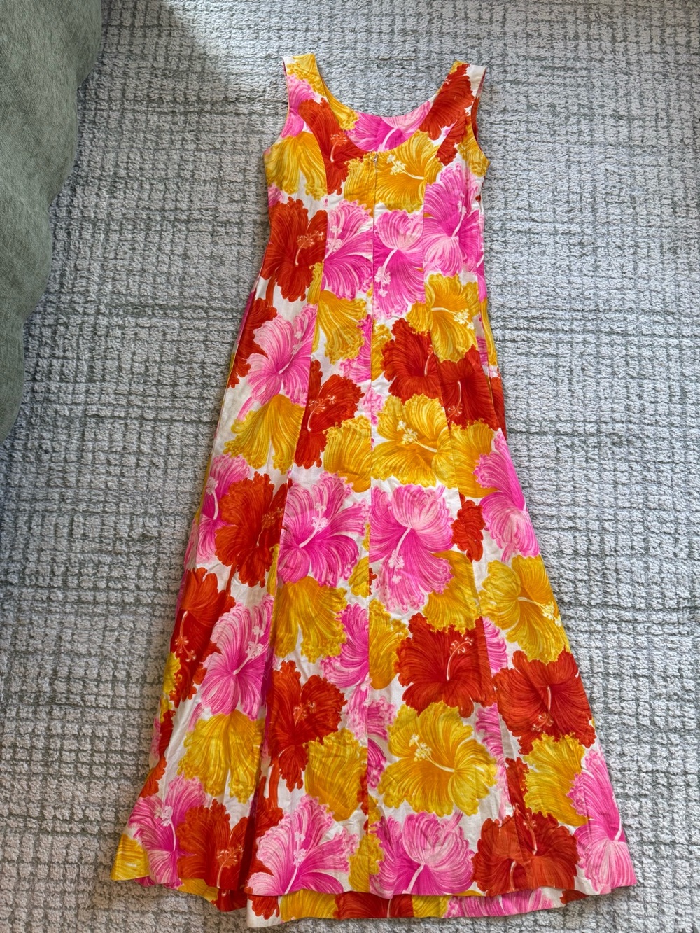 Vintage Tropical/ Made in Hawaii Floral Maxi Dress - Picture 5 of 8